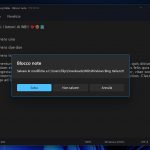 Windows 11 - Nuovo Blocco note - Schermata salvataggio
