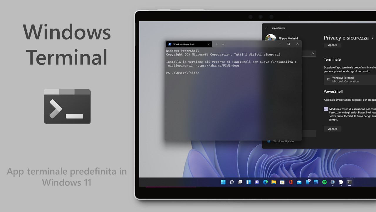 Windows Terminal - App terminale predefinita in Windows 11