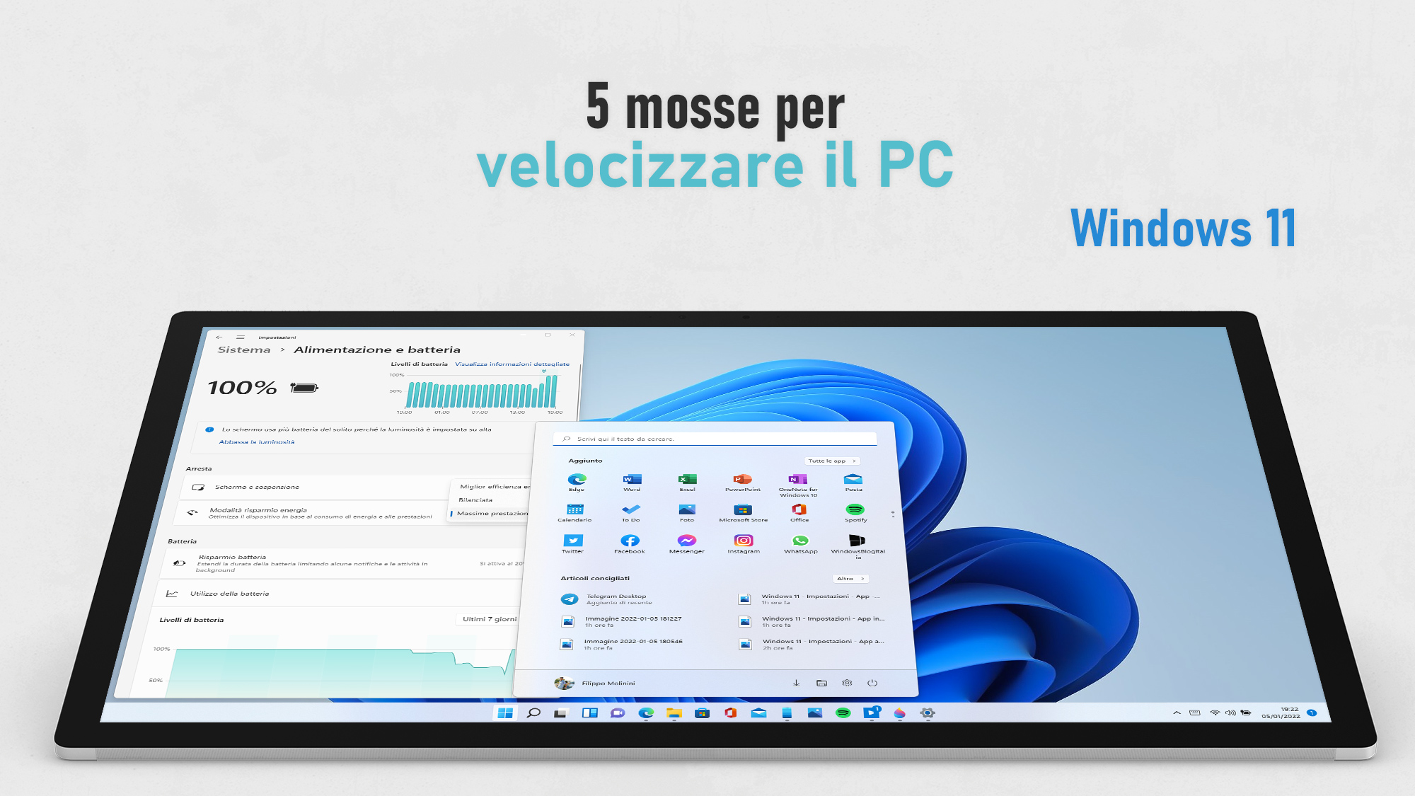 Windows 11 - 5 mosse per velocizzare il PC