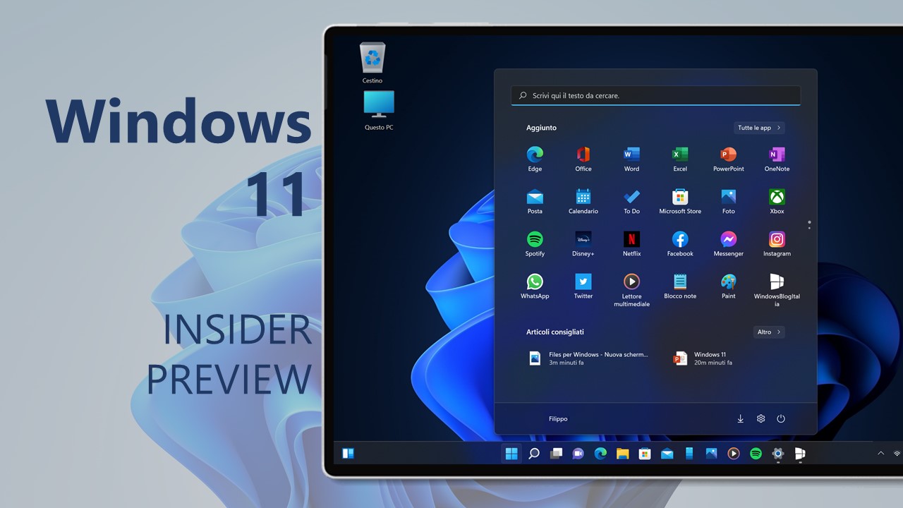 Download e novità di Windows 11 Insider Preview Build 23555
