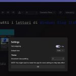 Wordpad UWP per WIndows - Impostazioni - Tema scuro