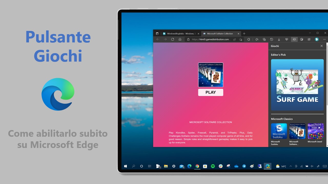 Microsoft Edge introduce un pulsante nella toolbar dedicato ai giochi