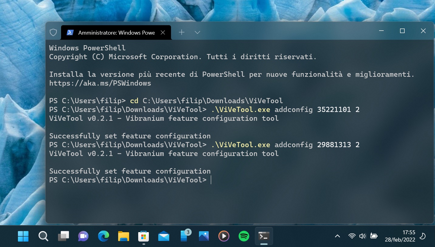 Windows 11 - Comandi ViVeTool per abilitare la nuova interfaccia del selettore di app per aprire il file