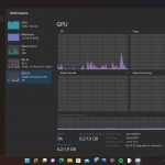 Windows 11 - Nuovo Gestione attività - Pagina prestazioni - GPU - Tema scuro