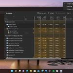 Windows 11 - Nuovo Gestione attività - Pagina processi - Tema scuro