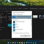 Windows 11 - Vecchia UI del flyout di selezione app - Tema scuro