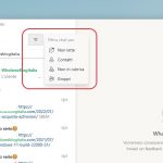 WhatsApp Beta UWP per Windows - Filtra chat
