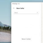 WhatsApp Beta UWP per Windows - Filtro chat non lette
