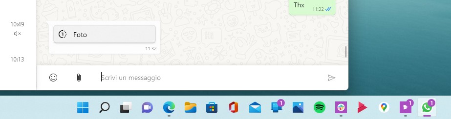 WhatsApp Beta UWP per Windows - Supporto foto visualizzabili una sola volta