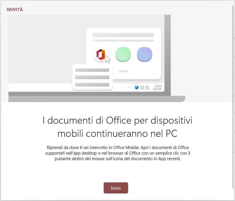 Collegamento al telefono per Windows - Sincronizzazione documenti di Office