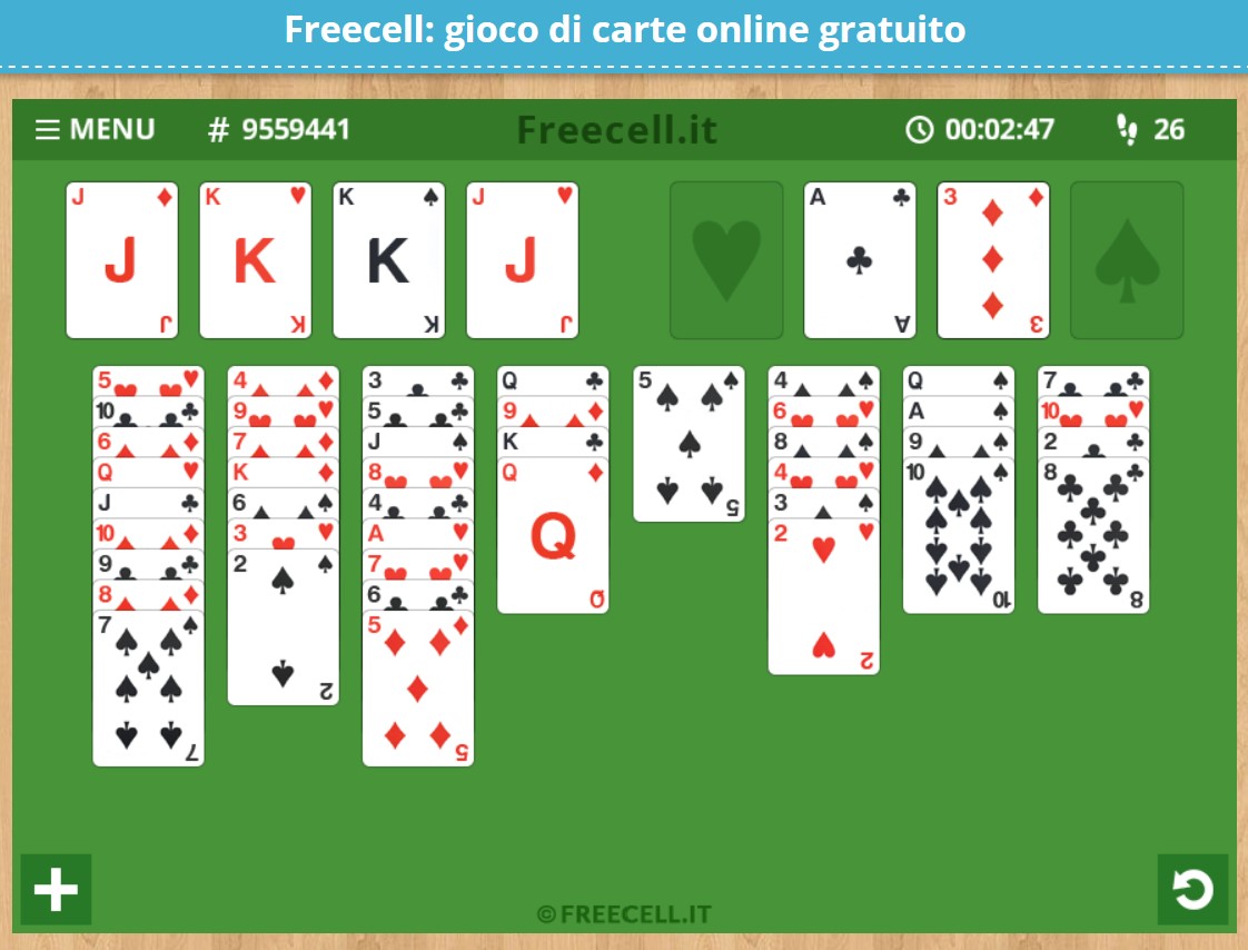 Freecell it Un Leggero E Simpatico Solitario Online Gratuito