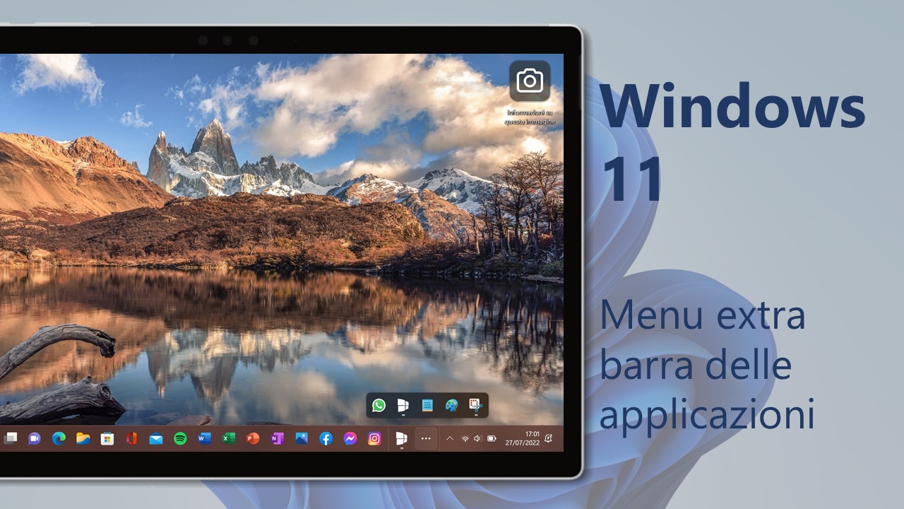 Windows 11 - Come abilitare il Menu extra barra delle applicazioni