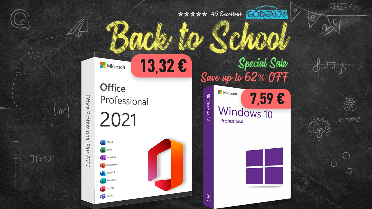 Godeal24: licenze originali di Office 2021 da 13,32€, Windows 10 da 7,59€!
