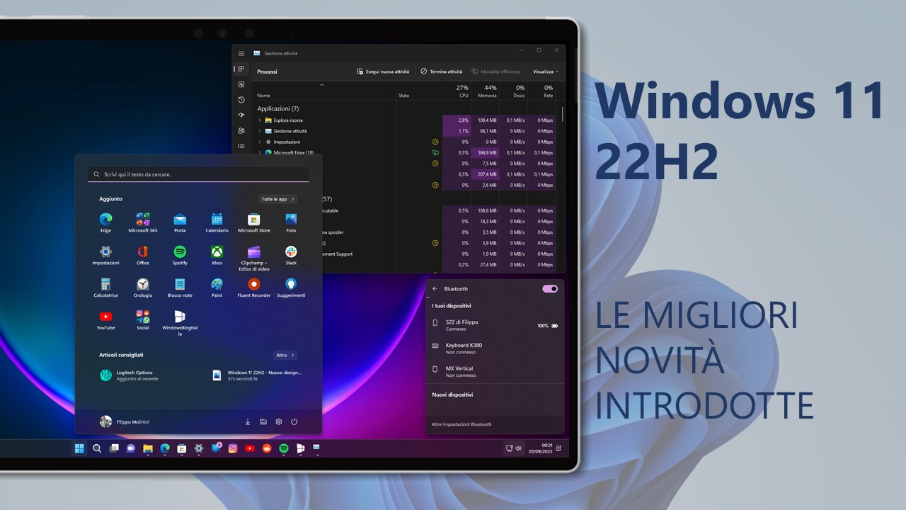 Windows 11 versione 22H2 - Le migliori novità introdotte