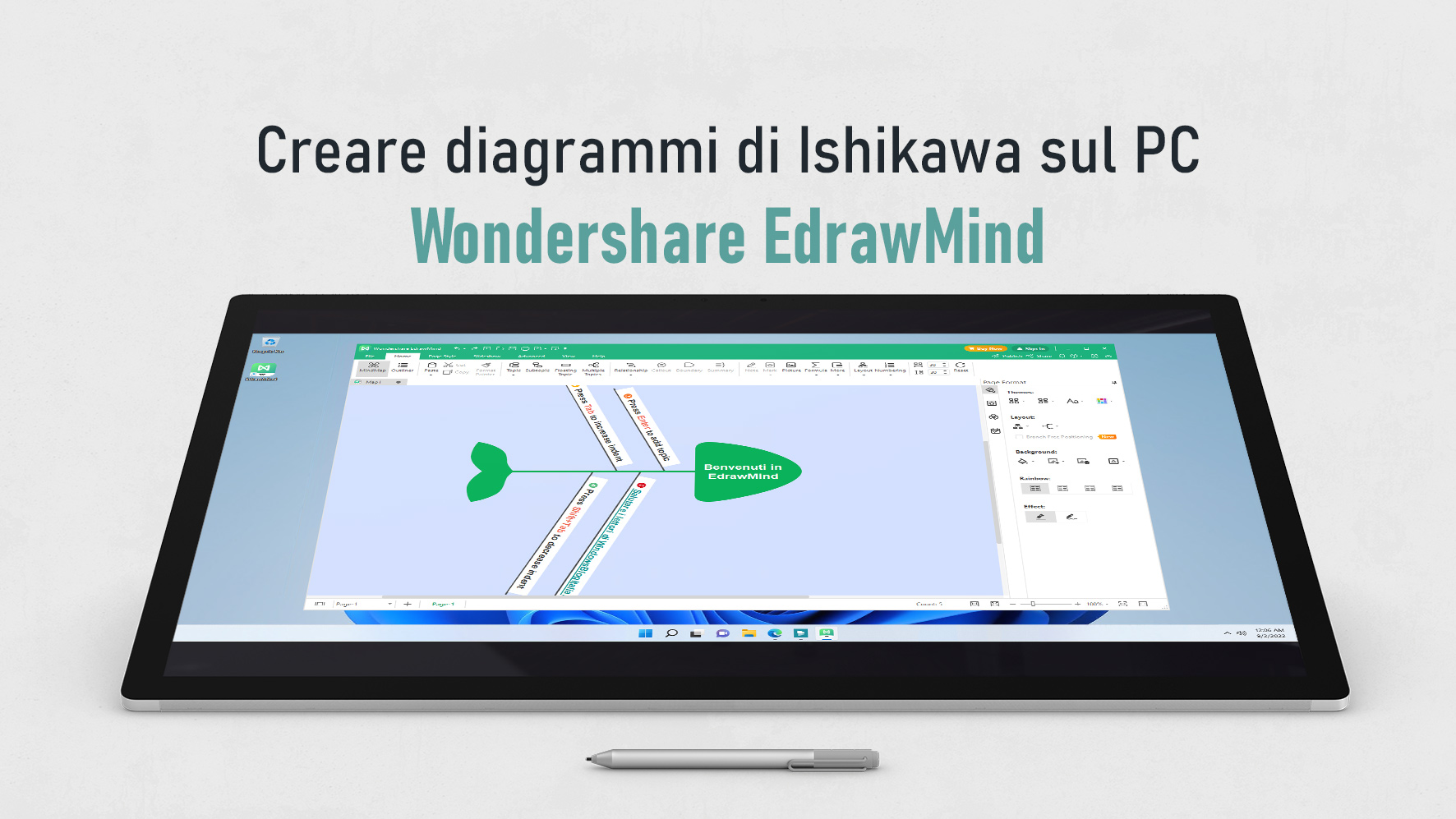 Wondershare EdrawMind - Come creare un diagramma di Ishikawa