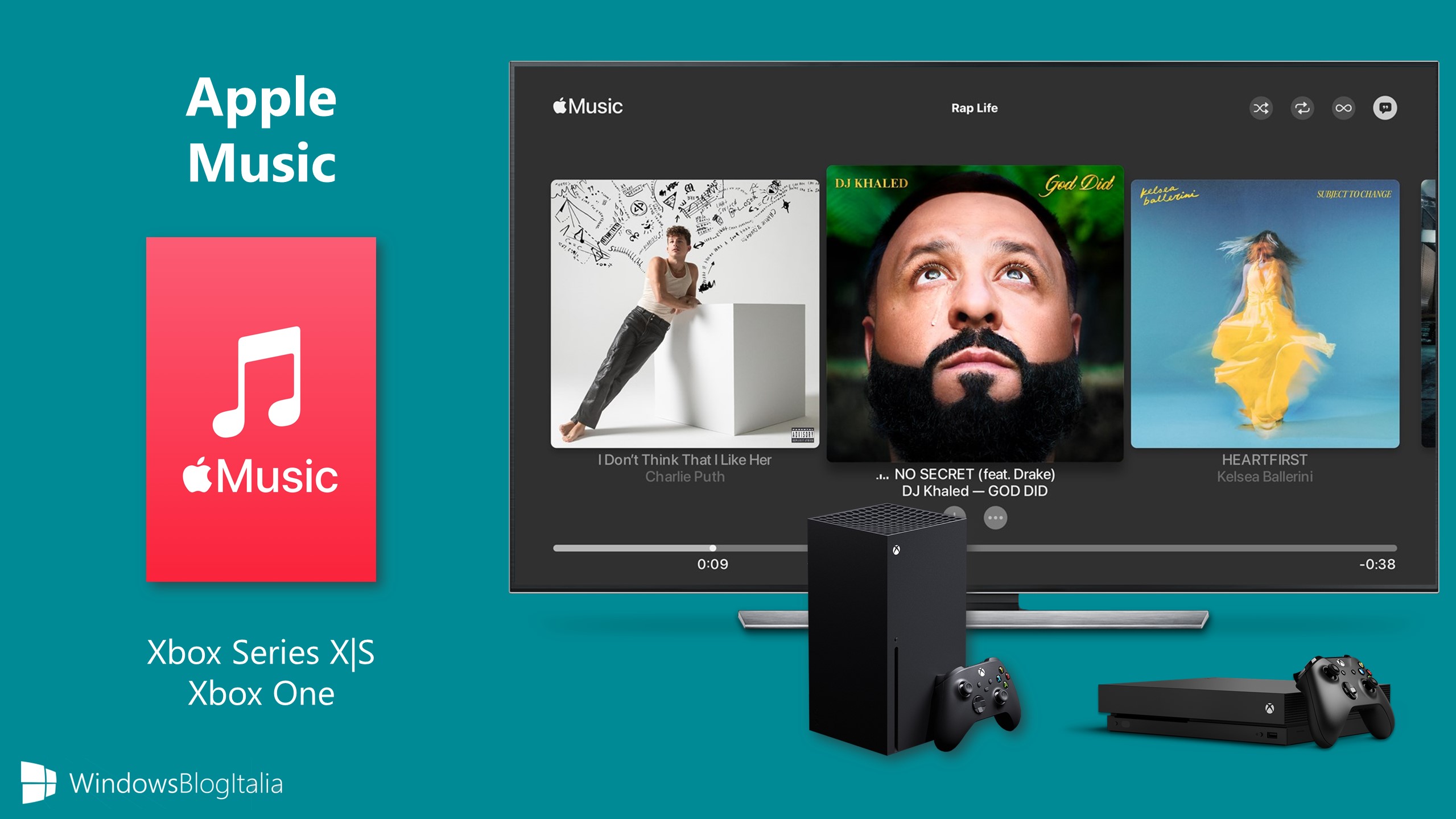 Apple Music per Xbox One e Xbox Series X e S