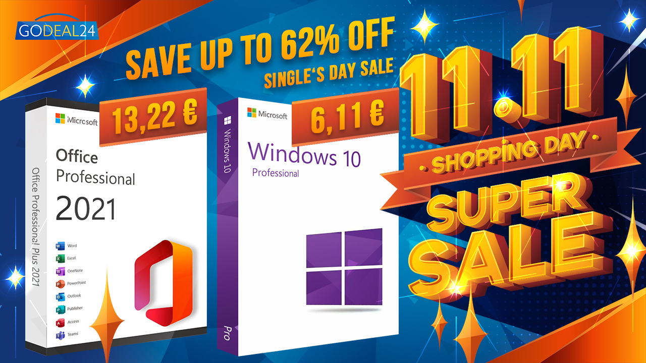 Ultime 48 ore, quantità limitate! Office 2021 a vita a soli 13,22€, Windows  10 originale da 6,11€ per il Double 11