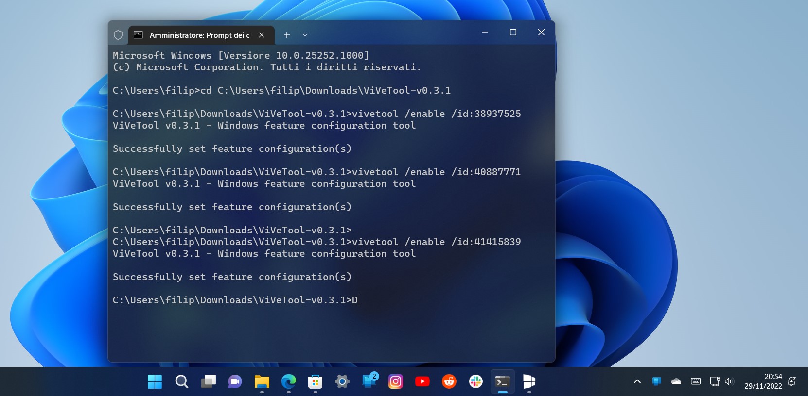 Comandi ViVeTool per abilitare la nuova esperienza di ricerca di Windows 11