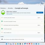 Windows 11 - Consigli sull'energia