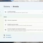 Windows 11 - Impostazioni di risparmio energetico