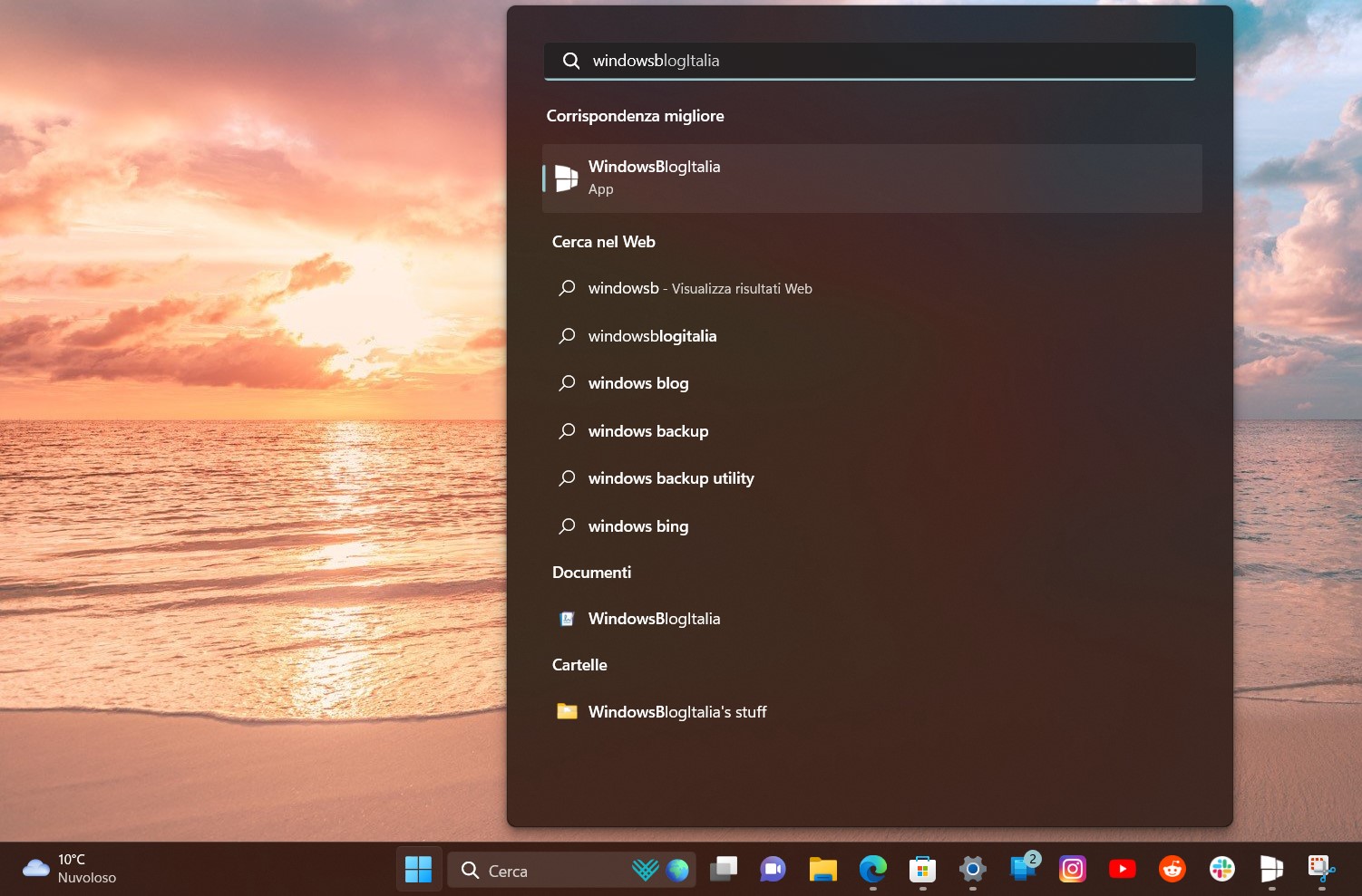 Windows 11 - Nuova esperienza di ricerca del menu Start