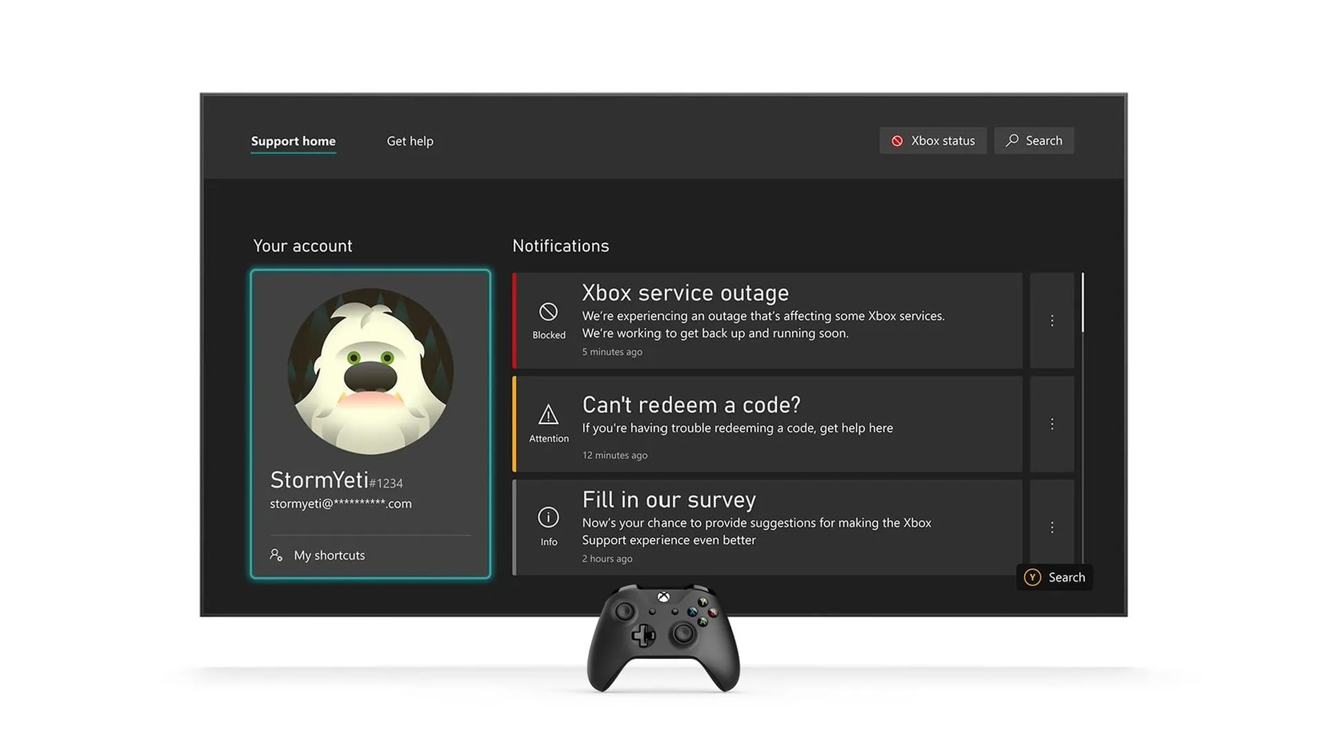 Xbox - Aggiornamento di novembre 2022 - Nuova app Xbox Support