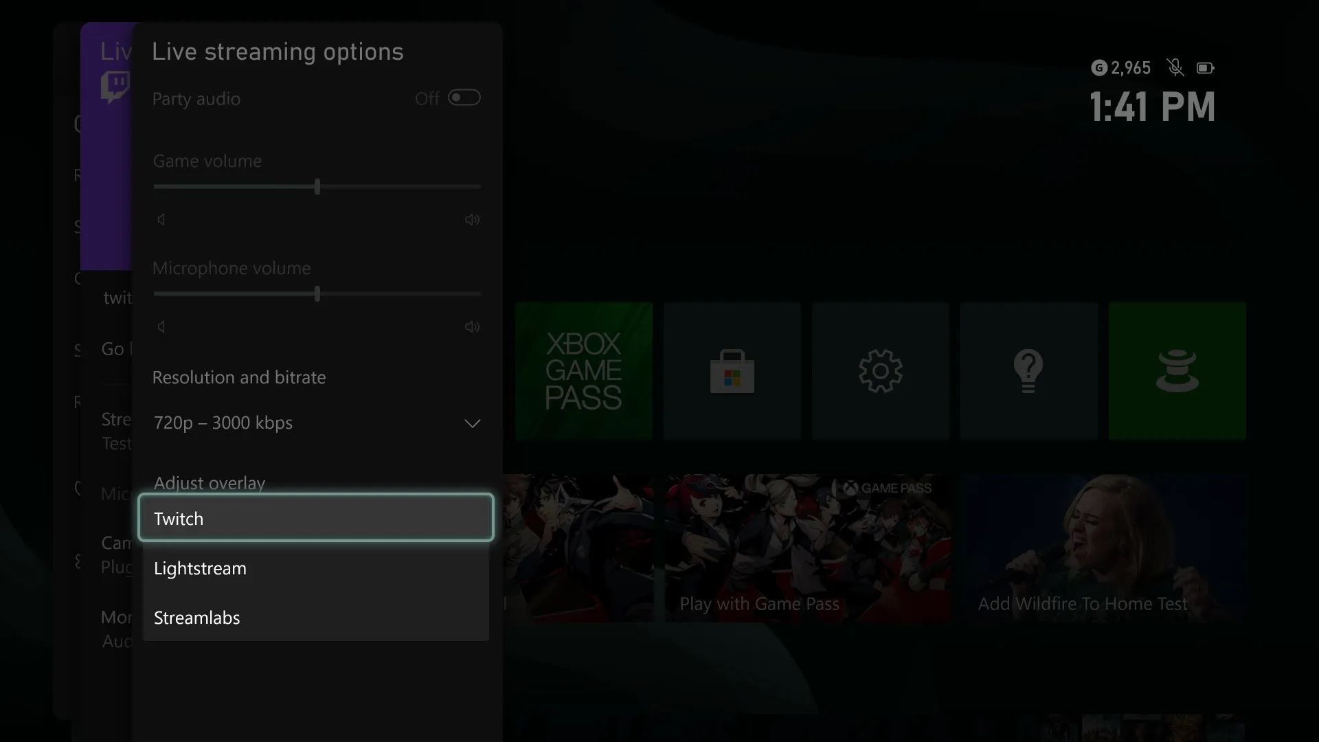 Xbox - Aggiornamento di novembre 2022 - Stream su Twitch