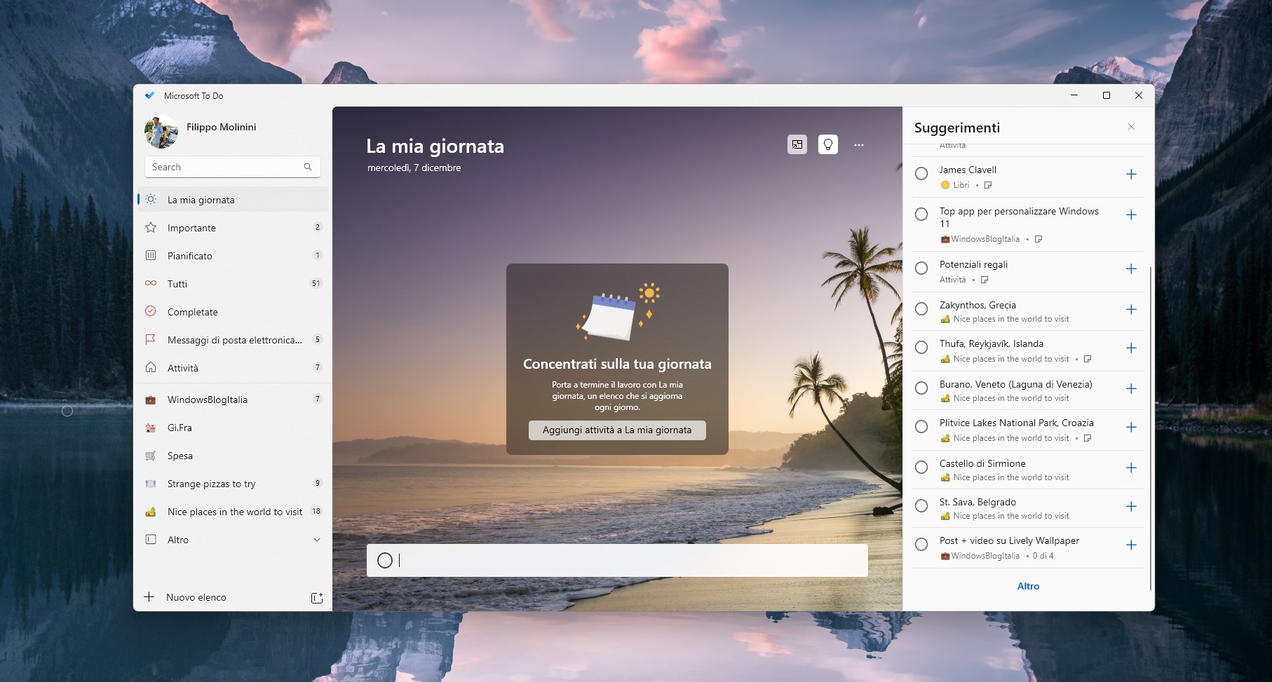 Microsoft To Do - La mia giornata