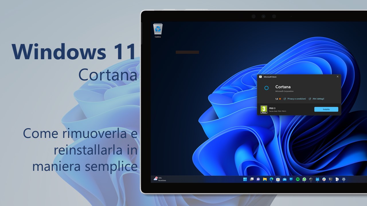 Windows 11 - Come disinstallare e reinstallare Cortana
