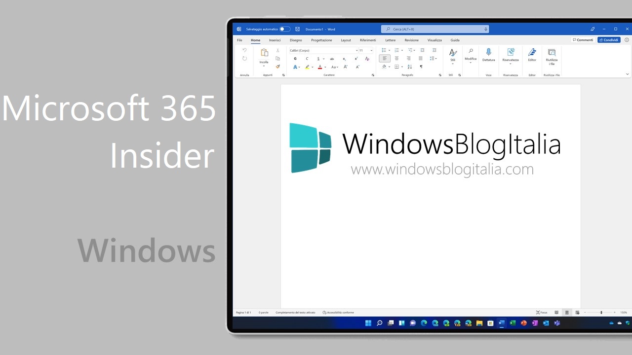Disponibile Microsoft 365 Beta Build 16519.20004