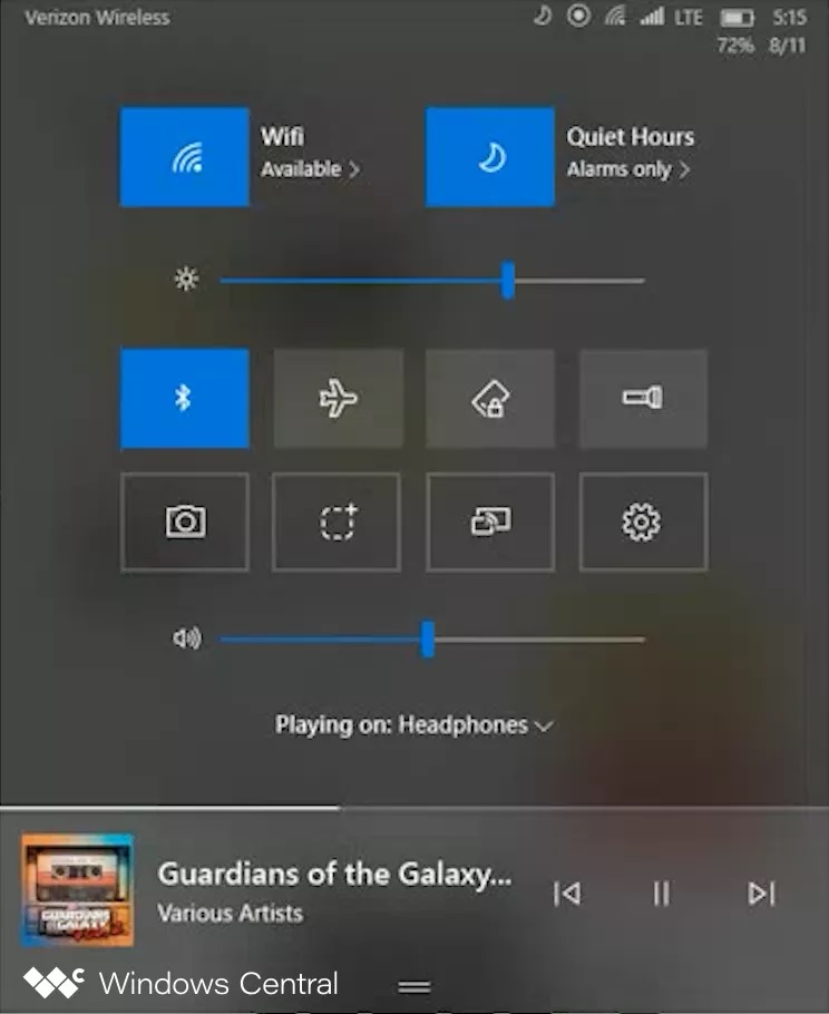 Windows 10 - Idee cancellate da Microsoft - Centro di controllo su AndromedaOS