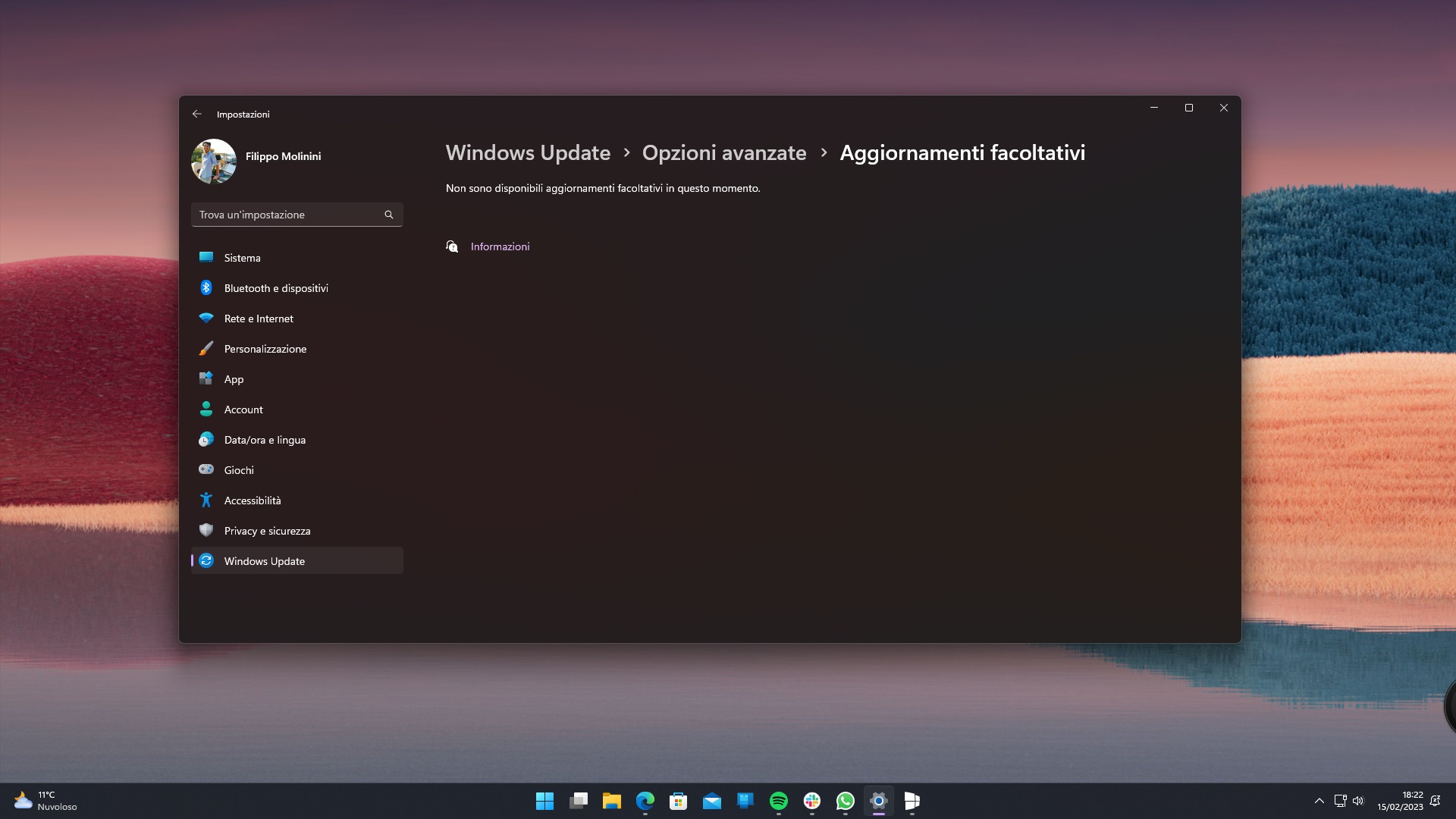 Windows 11 - Windows Update - Aggiornamenti facoltativi