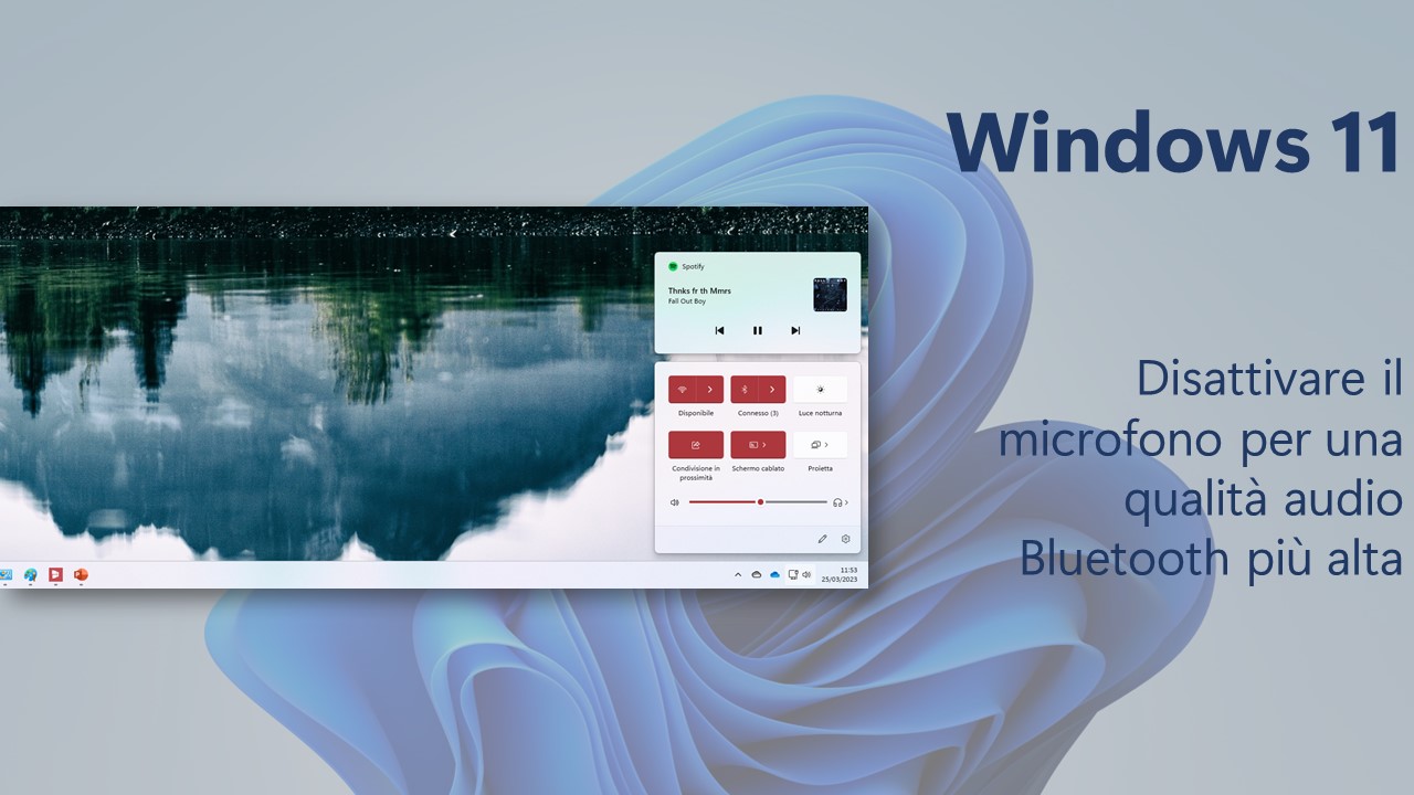Windows 11 - Come disattivare il microfono per una qualità audio Bluetooth più alta