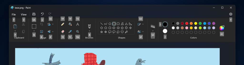 Paint per Windows introduce il tema scuro e altri miglioramenti