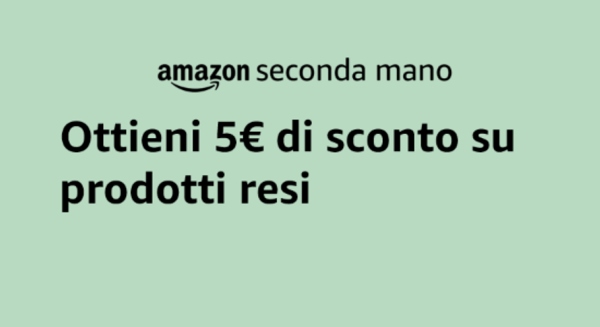 5€ di sconto in regalo sui prodotti resi !