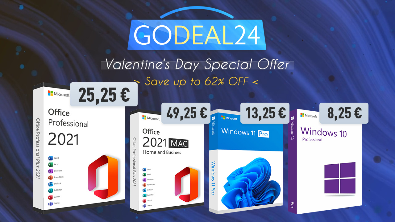 Licenza a vita per Microsoft Office 2021 a 13,52 €, Windows a 7,42 € su  Godeal24 